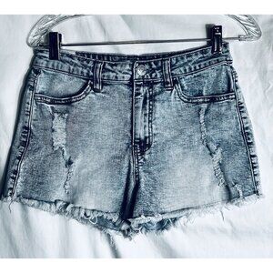 Almost Famous cut off‎ distressed jean shorts juniors size 7  "short shorts"